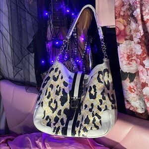 L.A.M.B. by Gwen Stefani Williamfield Hobo RARE Cheetah Cheetah Signature Print